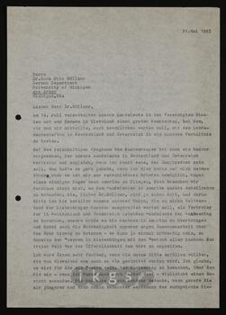 Korrespondenz mit Göllner, Hans Otto