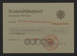 Lebensdokumente: Ausweise, Mitgliedsausweise, Pässe etc. - Reichsluftschutzbund
