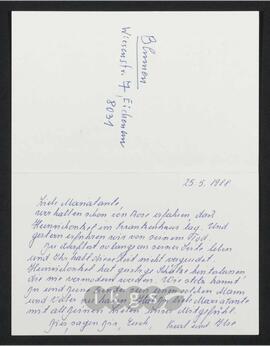 Kryptonachlass Maria Zillich: Familienbriefe - Zillich, Kurt und Ilse