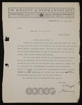 Korrespondenz mit dem Krafft & Drotleff Verlag