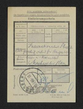 Korrespondenz mit dem Internationalen Flüchtlings-Schutzverband der Schriftsteller, Journalisten und Künstler