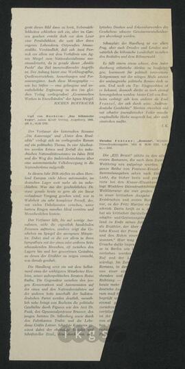 Materialsammlung: Rezensionen zu Werken Dritter von Dritten - Curt Csallner: Aluneaua