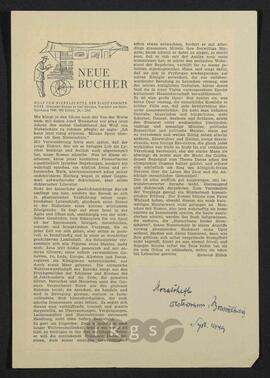 Werke Zillichs als Verfasser: Rezensionen - Der blaue Kammerherr von Wolf von Niebelschütz
