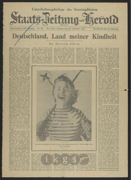 Werke Zillichs als Verfasser: Kurzprosa - Deutschland – das Wunderland meiner Kindheit