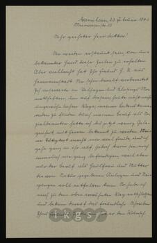 Korrespondenz mit Grässlin, Gertrud