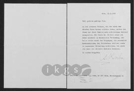 Kryptonachlass Maria Zillich: Korrespondenz - Krischan, Alexander