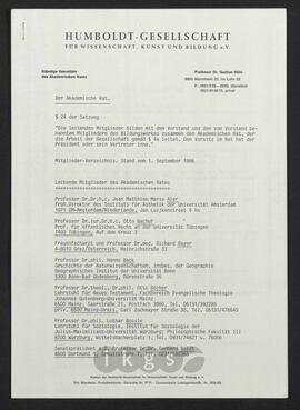 Materialsammlung: Thematische Sammlung zu Körperschaften und Organisationen - Humboldt-Gesellschaft für Wissenschaft, Kunst und Bildung e. V.