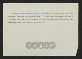 Materialsammlung: Thematische Sammlung - Marcuse, Herbert