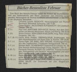 Materialsammlung: Thematische Sammlung - Pastior, Oskar