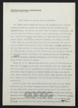 Werke Zillichs als Verfasser: Vorträge und Reden - Eröffnungsansprache, Hauptauschuß in Würzburg am 30. Oktober 1955
