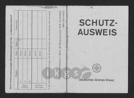 Lebensdokumente: Ausweise, Mitgliedsausweise, Pässe etc. - Schutz-Ausweis des Deutschen Grünen Kreuzes