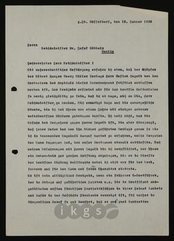 Korrespondenz mit Göbbels, Josef