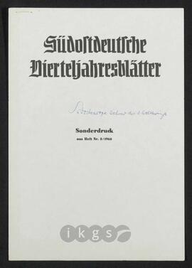 Werke Zillichs als Verfasser: Aufsätze und sonstige Arbeiten - Südosteuropa während des 1. Weltkrieges