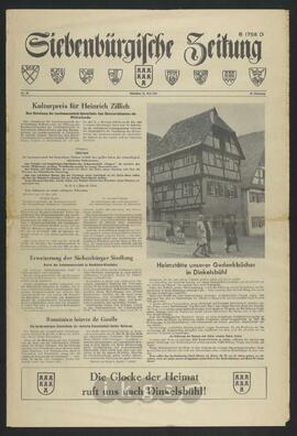 Materialsammlung: Thematische Sammlung zu Ehrungen und Auszeichnungen Zillichs - Kulturpreis der Landsmannschaft der Siebenbürger Sachsen