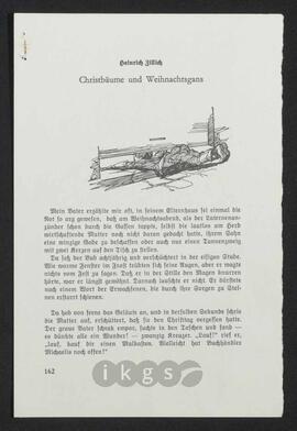 Werke Zillichs als Verfasser: Kurzprosa - Christbäume und Weihnachtsgans