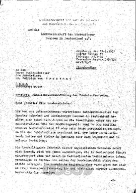 Korrespondenz mit Brentano, Heinrich von (Bundesminister des Auswärtigen)