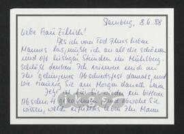 Kryptonachlass Maria Zillich: Korrespondenz - Loesli, Sisi (?)