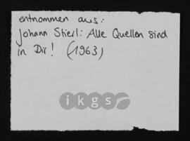 Korrespondenz mit Stierl, Johann