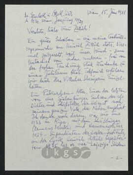 Kryptonachlass Maria Zillich: Korrespondenz - Ließ, Otto und Elisabeth