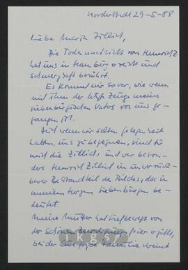 Kryptonachlass Maria Zillich: Korrespondenz - Nielsen, A.-M.