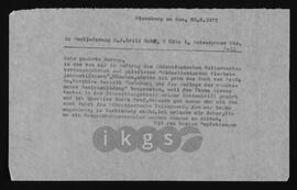 Korrespondenz mit der E. J. Brill GmbH