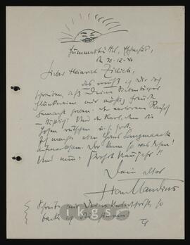 Korrespondenz mit Claudius, Hermann