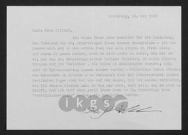 Kryptonachlass Maria Zillich: Korrespondenz - Seidel, Ina