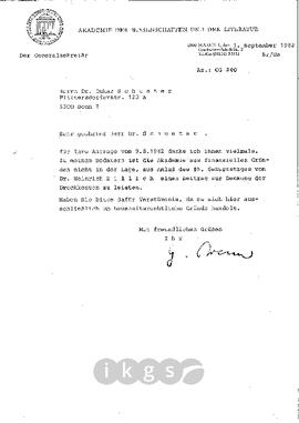 Korrespondenz mit Brenner, Günther