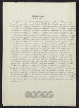 Werke Zillichs als Verfasser: Biografien - Storm, Theodor