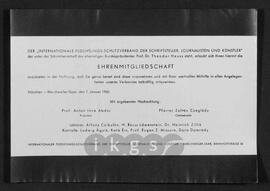 Materialsammlung: Thematische Sammlung zu Körperschaften und Organisationen - Internationaler Flüchtlings-Schutzverband der Schriftsteller, Journalisten und Künstler