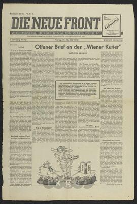 Materialsammlung: Thematische Sammlung zu Zeitungen und Zeitschriften - Die neue Front. Zeitung der Unabhängigen (1949)