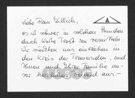 Kryptonachlass Maria Zillich: Korrespondenz - Arndt, Johanna und Manfred
