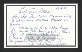 Kryptonachlass Maria Zillich: Korrespondenz - Bansa, N.N.