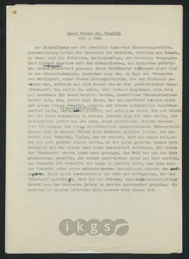 Werke Zillichs als Verfasser: Biografien - Scheffel, Josef Victor von