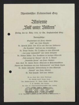 Materialsammlung: Thematische Sammlung zu Körperschaften und Organisationen - Alpenländischer Kulturverband Graz