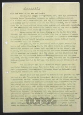 Materialsammlung: Thematische Sammlung - Abschriften aus Werken Dritter: Gerold, Karl: Sind wir wirklich so?