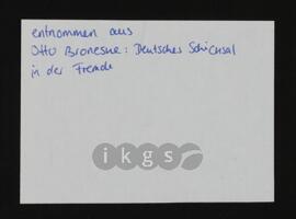 Korrespondenz mit Broneske, Otto