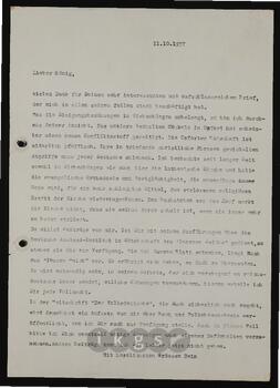 
Korrespondenz mit Hönig, Alfred (Südosteuropa-Gesellschaft
Klinger-Verlag)
