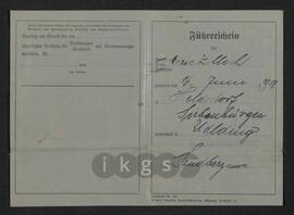 Kryptonachlass Maria Zillich: Lebensdokumente - Ausweise, Mitgliedausweise, Pässe etc.: Führerschein