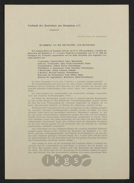 Materialsammlung: Thematische Sammlung zu Körperschaften und Organisationen - Verband der Deutschen aus Rumänien e. V.