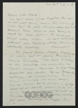 Kryptonachlass Maria Zillich: Korrespondenz - N.N., Marietta