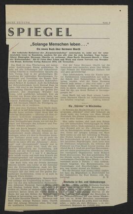 Materialsammlung: Rezensionen zu Werken Dritter von Dritten - Hans Barth: Hermann Oberth – Titan der Weltraumfahrt