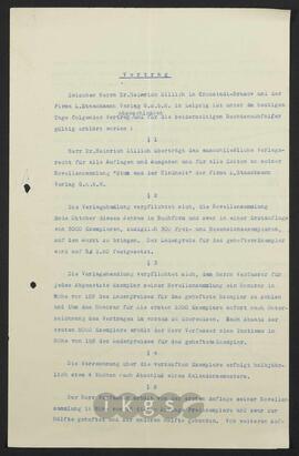 Lebensdokumente: Verträge - Verlagsverträge: L. Staackmann Verlag
