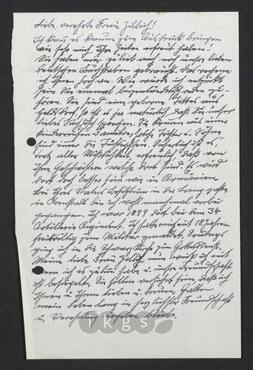 Kryptonachlass Maria Zillich: Korrespondenz - Hermann, Martin