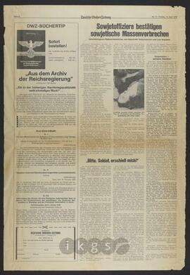 Materialsammlung: Thematische Sammlung zu Zeitungen und Zeitschriften - Deutsche Wochen-Zeitung (1976-1981)