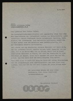 Korrespondenz mit Felker, Georg