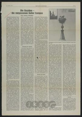 Werke Dritter: Weidlein, Johann: Die Gepiden – die vergessenen Retter Europas, in: Der Donauschwabe, 24. Oktober 1982