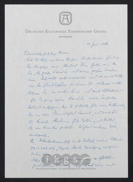 Kryptonachlass Maria Zillich: Korrespondenz - Stempel, Karl Günther (Deutsches Kulturwerk Europäischen Geistes)