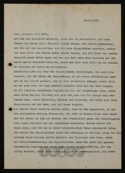 Korrespondenz mit Gött, Fritz