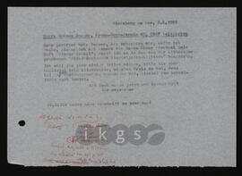 Korrespondenz mit Berner, Helmut M.